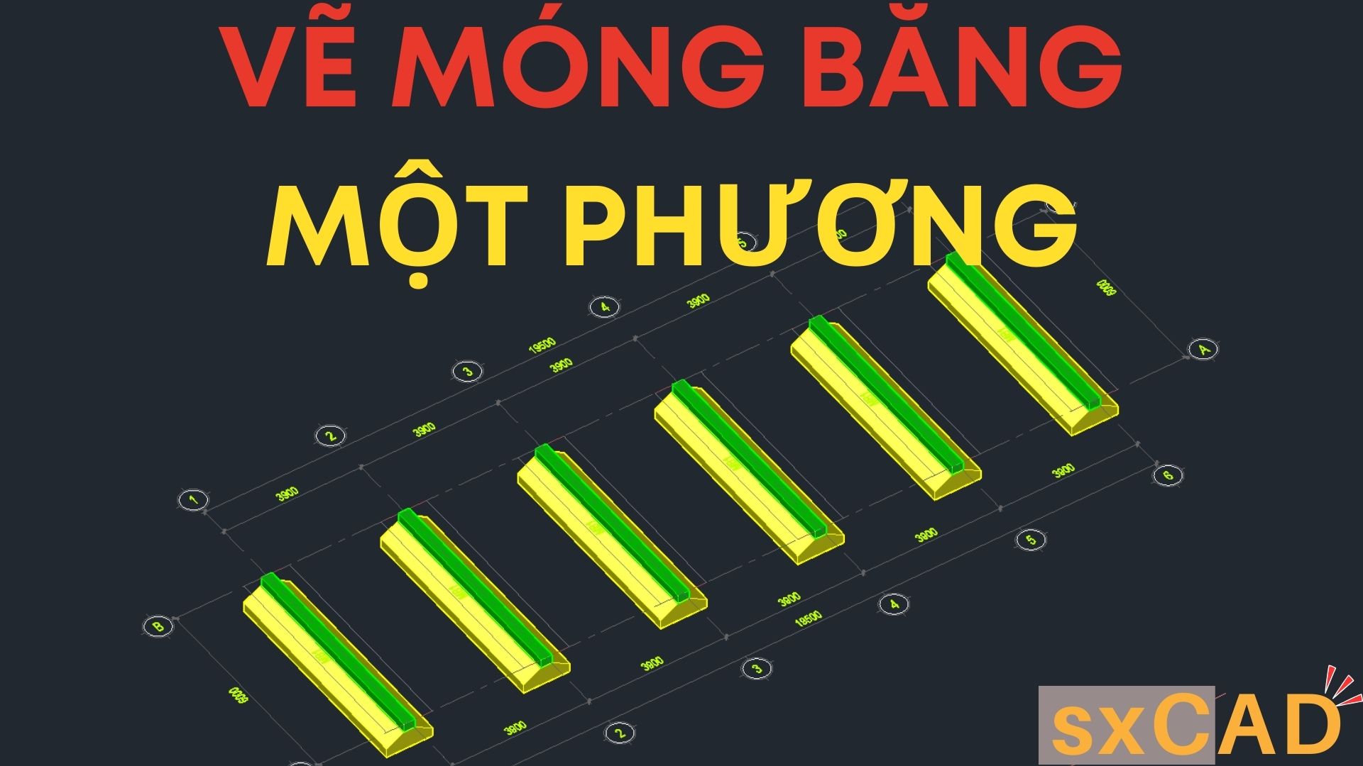 sxCAD có vẽ và xuất khối lượng được móng băng 1 phương không ?